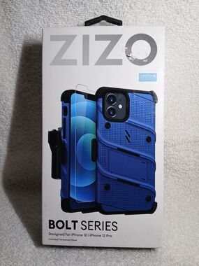 ZIZO Bolt Series Rugged Holster Case for iPhone 12 / 12 Pro - Blue